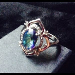 Blue Mystic Topaz ring